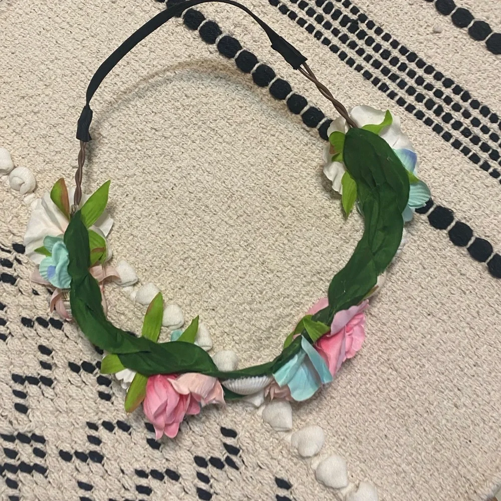 Floral and Seashell Headband Boho Bohemian